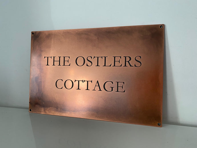 Video: Antiqued Copper Plaque for The Ostlers Cottage