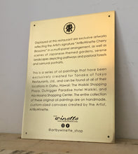 Solid brass artist plaque - artwork description plaque with engraved custom design in solid brass, by 3Dprintshed