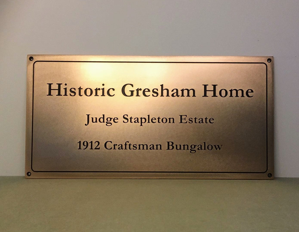 Rustic Bronze Sign Bronze Plaques & Signs - Solid Bronze Address Signs, Nameplates & Comm ...