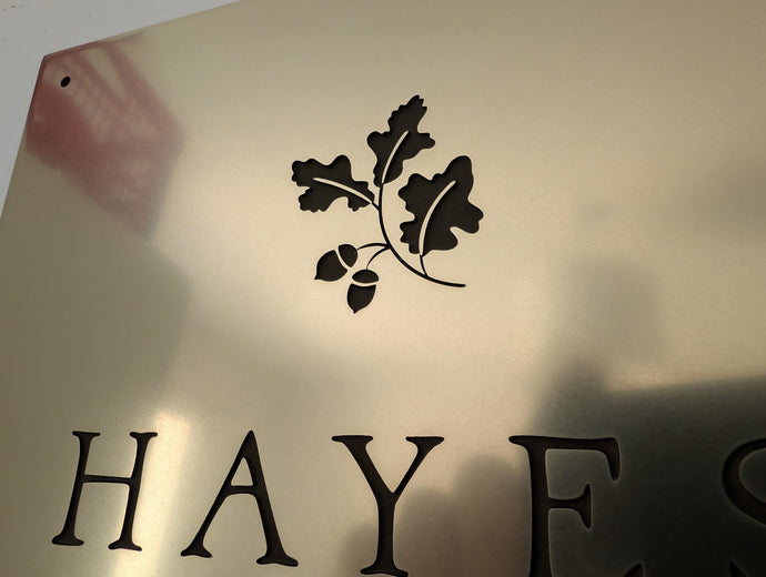 Recent Work: Brass Business Sign with Detailed Engraved Logo