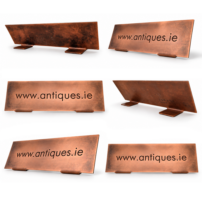Custom Freestanding Copper Plaques with Angled Feet