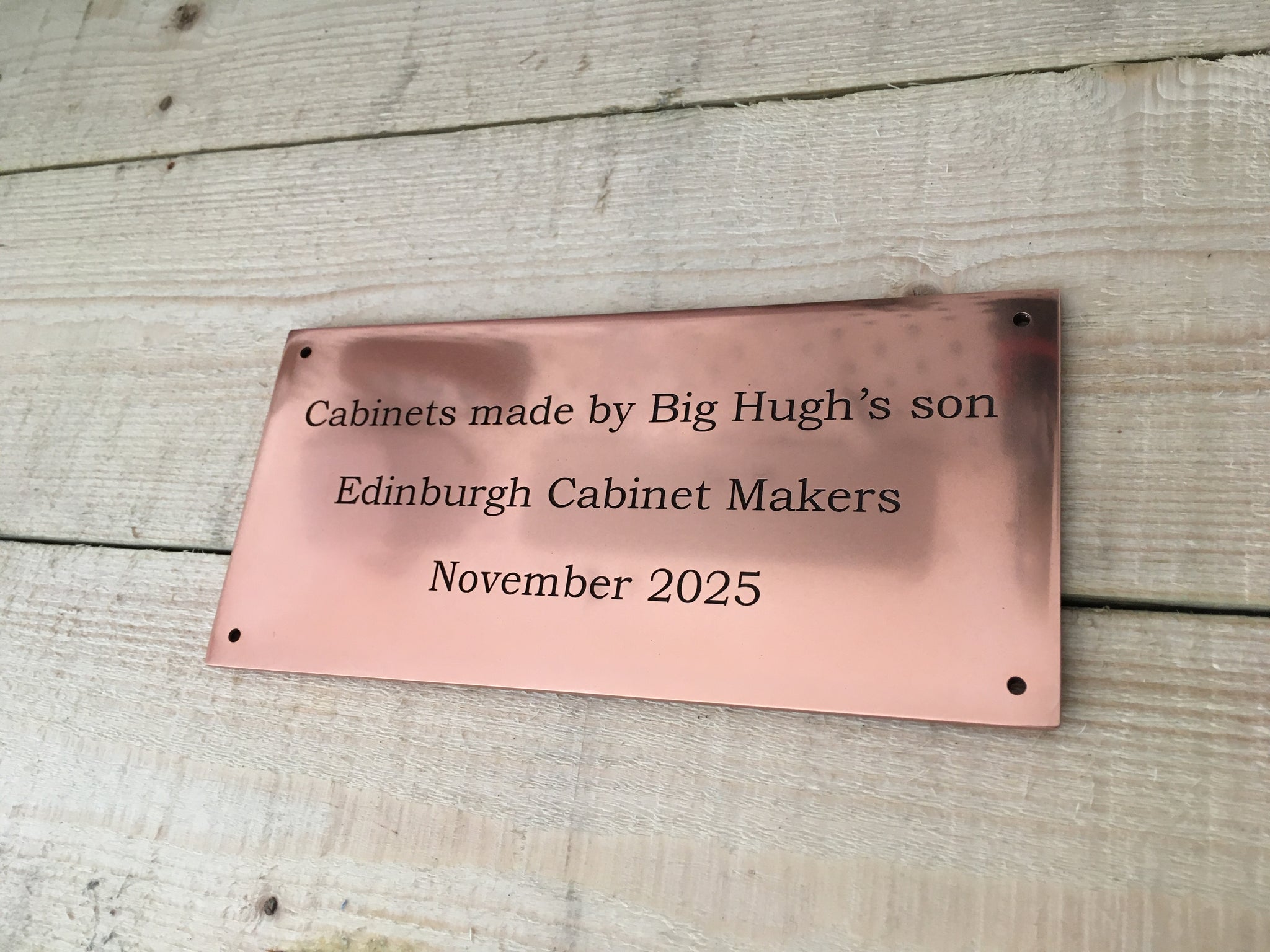 Engraved Copper Signs - Custom Solid Metal Name Plates, House Signage ...