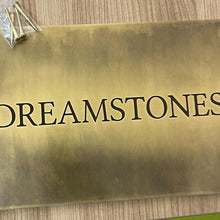 Thick brass house plaque, personalized name plate made from solid brass by 3Dprintshed