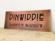 Custom copper house plaque, house name sign in solid copper with aged finish.