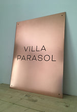 Copper house signage, house name plate made from real copper.
