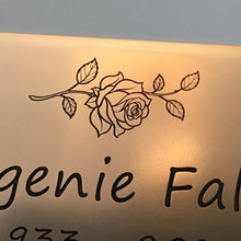 Detailed bronze engraving, solid bronze signage made to order.