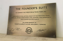 Aged antique brass dedication honorary plaque, custom memorial signage made by 3Dprintshed