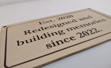 Deeply engraved solid brass signage, made to order by 3Dprintshed