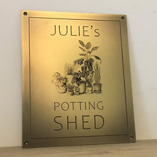 Antiqued brass plaque with custom very detailed engraving and border, made by 3Dprintshed