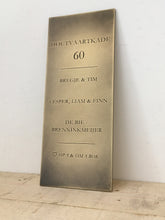 Custom brass nameplate, personalized metal name plate with vintage finish, made by 3Dprintshed